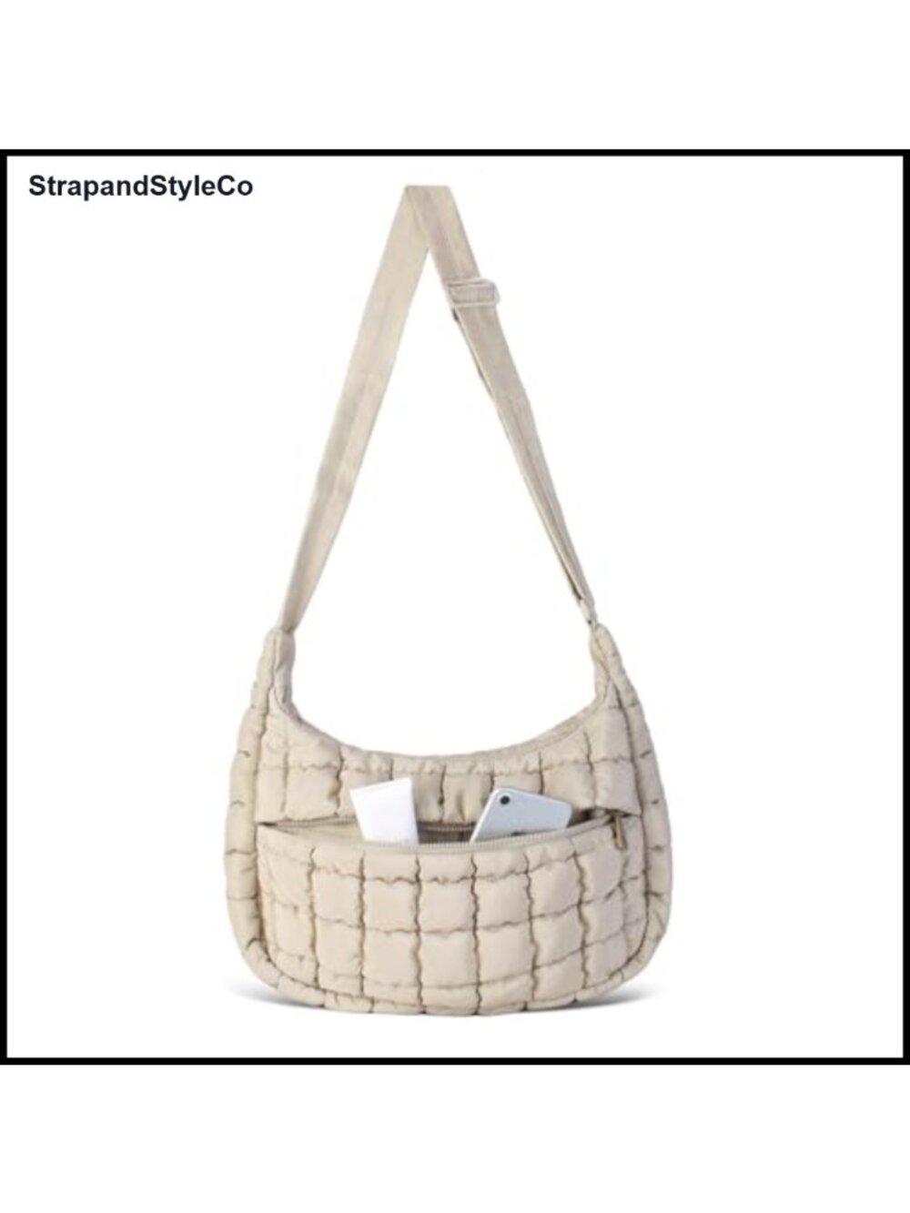 Quilted Puffer Tote Bag Nylon Crossbody Shoulder Hobo Handbag